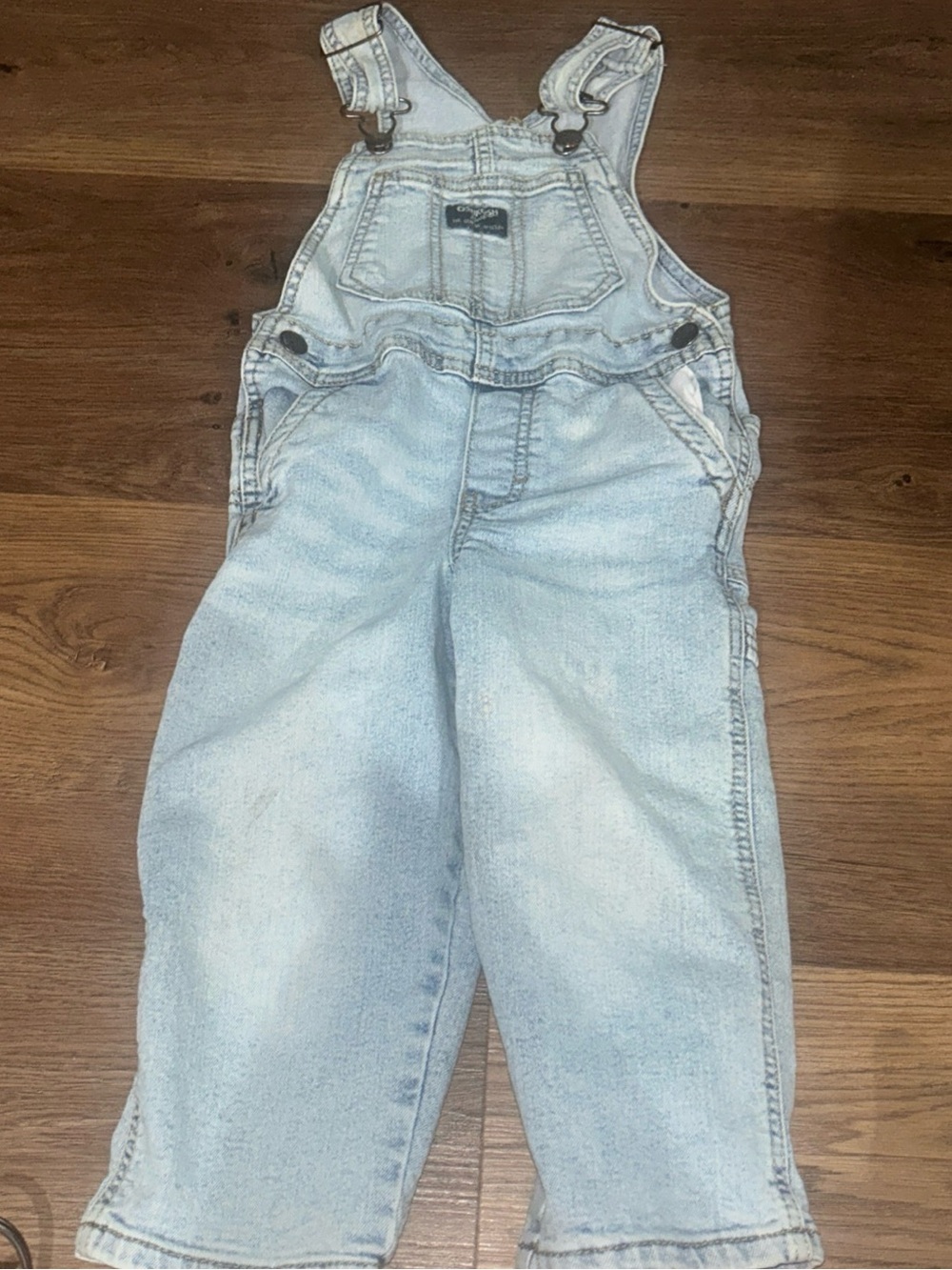 OshKosh B'gosh Light Blue Denim Kids Overalls with Patch